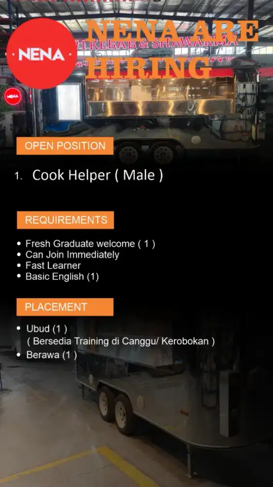 Lowongan kerja Cafe dan motor roda tiga