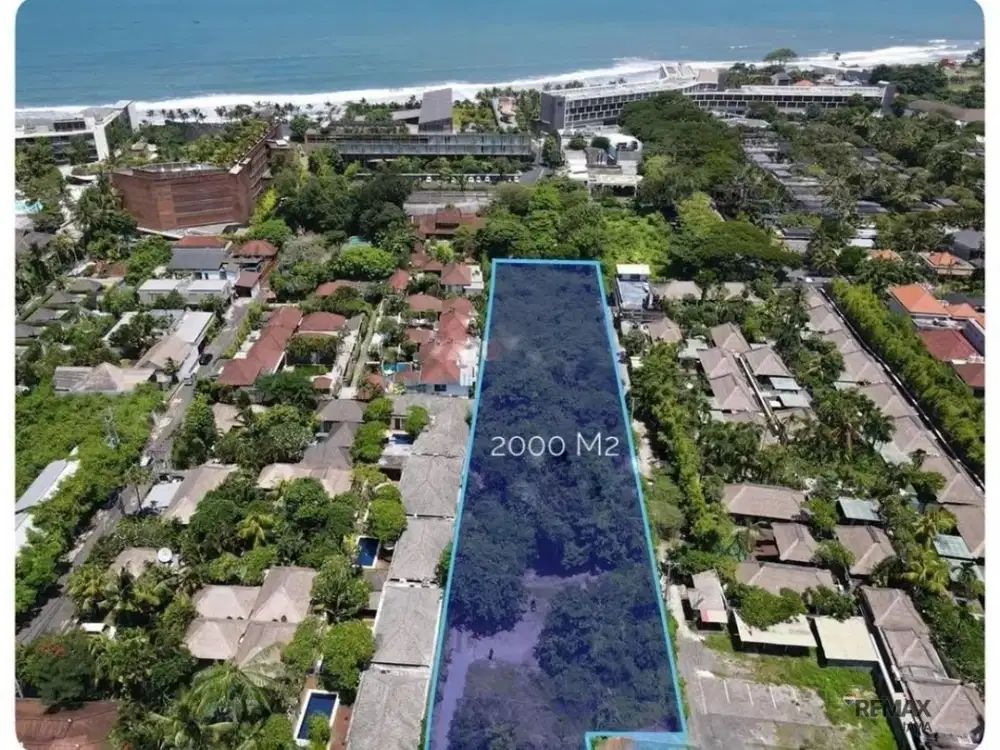 Tanah Cantik 7,3 Are Dekat Pantai Disewakan, di Kerobokan Kelod Area