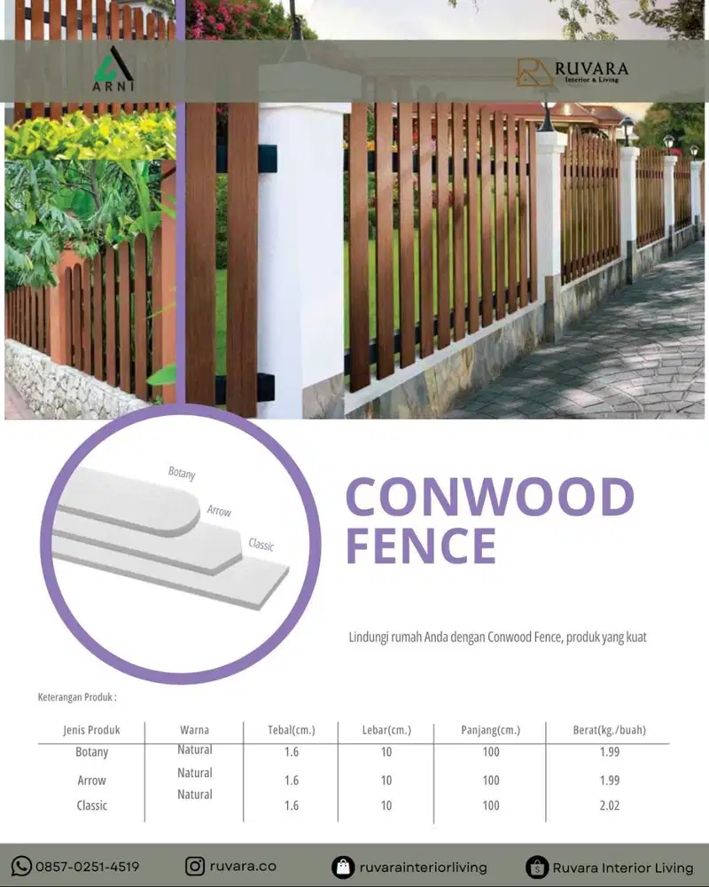 Conwood Fence Series, Conwood Pagar Anti Rayap & Tahan Cuaca