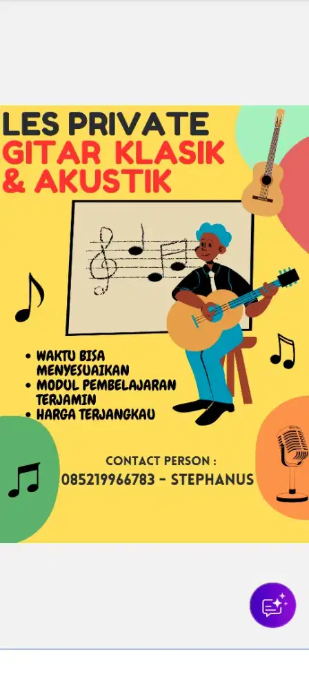 Les privat guitar klasik dan akustik