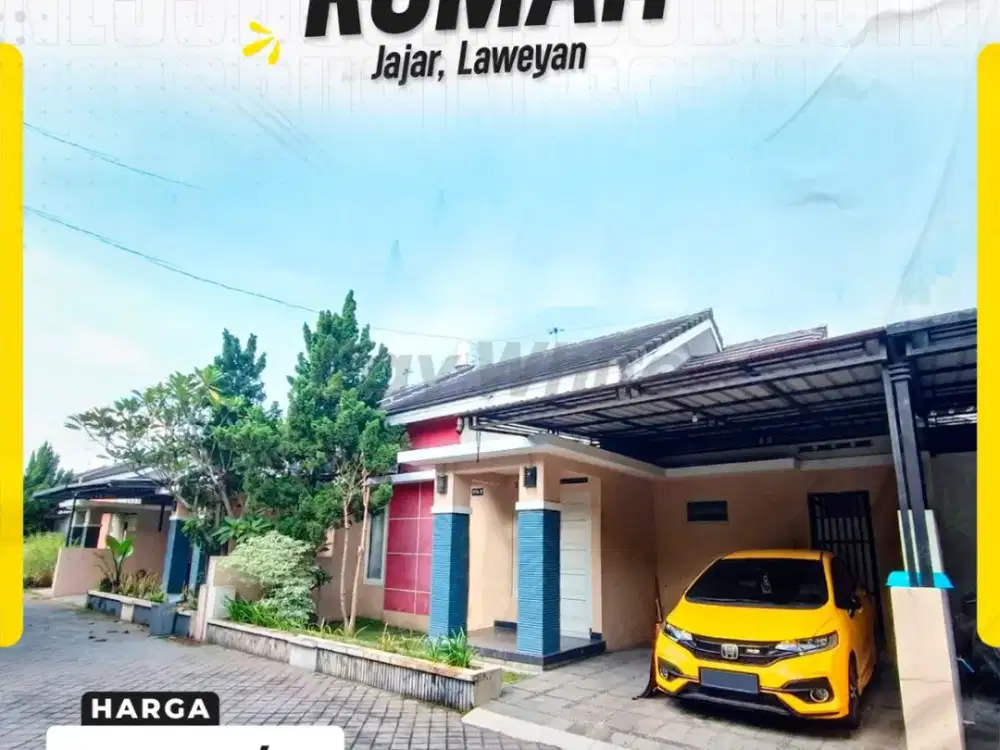 Disewakan Rumah Cantik Siap Huni dalam Cluster di Jajar Laweyan Solo