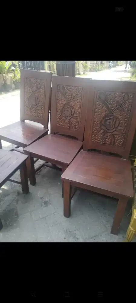 meja makan jati Jepara asli siap pakai diplitur lg