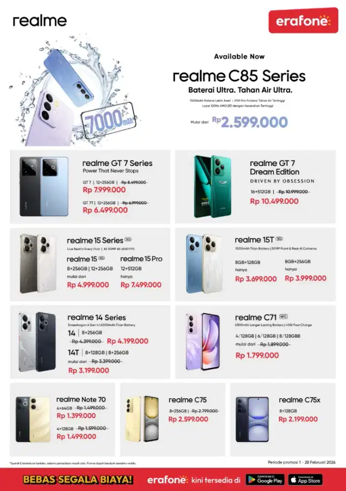 Cash kredit dp0% hp realme