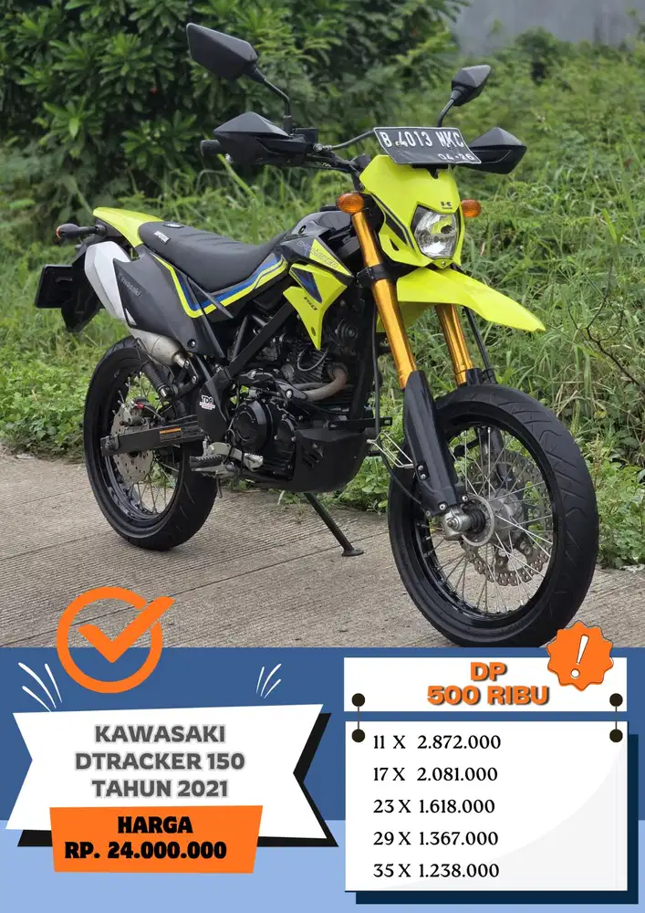 Dp 500 ribu!! KAWASAKI DTRACKER 150 TAHUN 2021