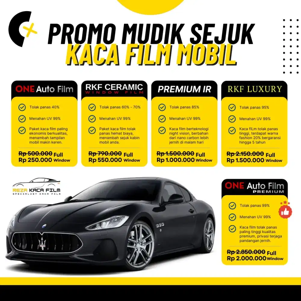KACA FILM PAKET MURAH TOLAK PANAS 250RB KELILING
