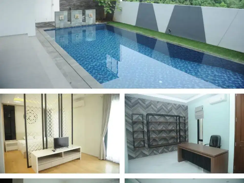 DIJUAL DISEWAKAN RUMAH MEWAH DENGAN KOLAM RENANG LOKASI CANDIGOLF DI SEMARANG