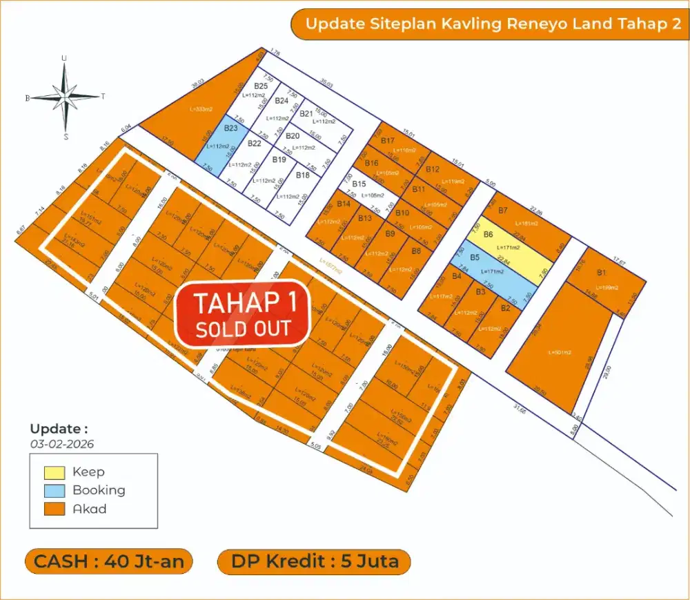 Tanah kavling Fajar Baru