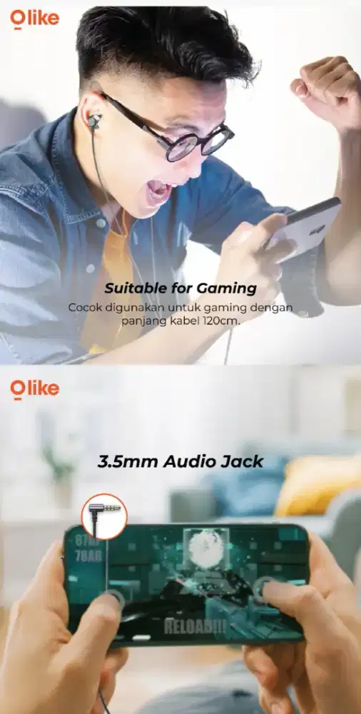 Headset kabel Merk OLIKE E13