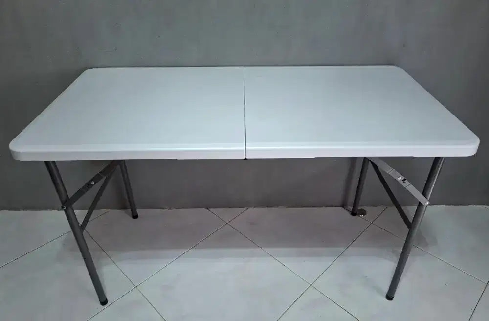 Baru meja lipat 2 fold table serbaguna multifungsi outdor indor 1.2 m