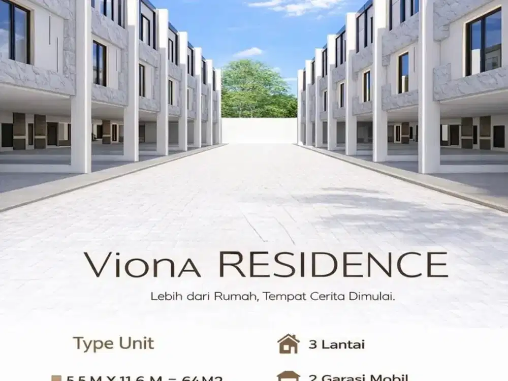 ANA RUMAH BARU INDENT UK 5.5X11.6M & 6.1X11.6M DI VIONA RESIDENCE DURI KEPA