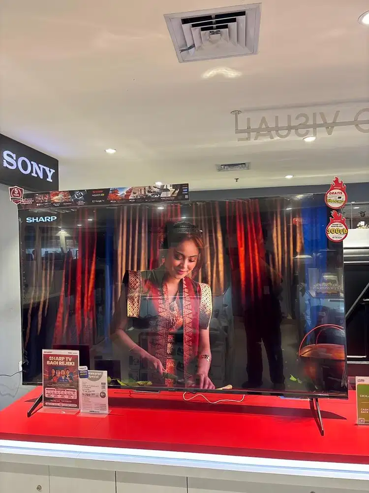 SHARP led google tv 4K 75 inchi