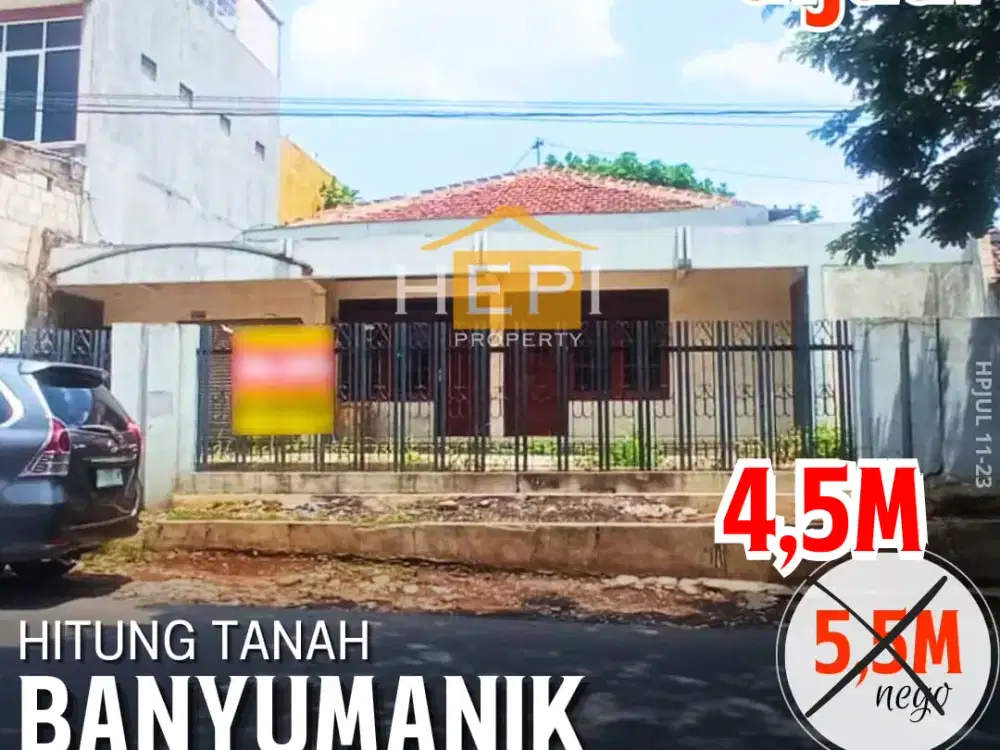 Dijual Rumah Hitung Tanah di Banyumanik Semarang