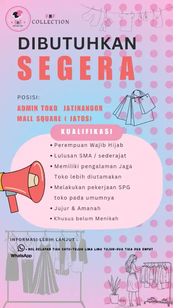 Loker Jaga Toko Mall Jatos