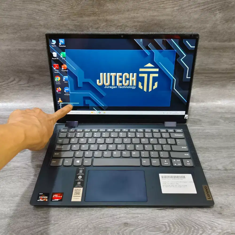 2iN1 Laptop Lenovo Yoga Slim6 Touchscreen + Layar Lipat Ryzen 5 Ram 16