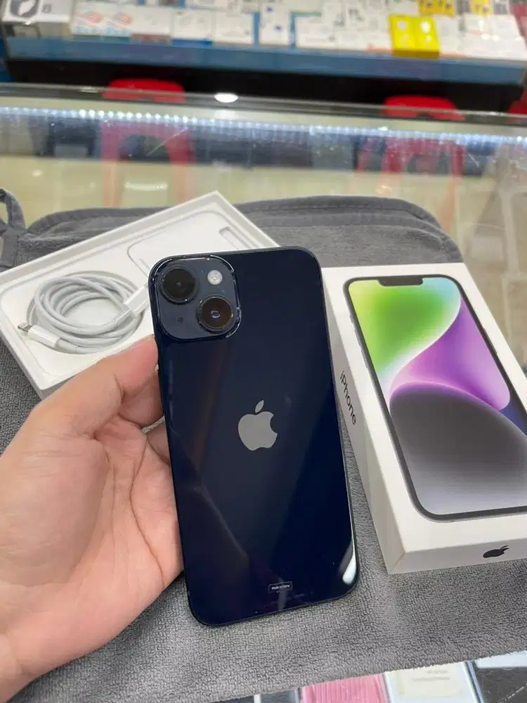 Iphone 14 128 Black Ex Ibox fullset Bh80%