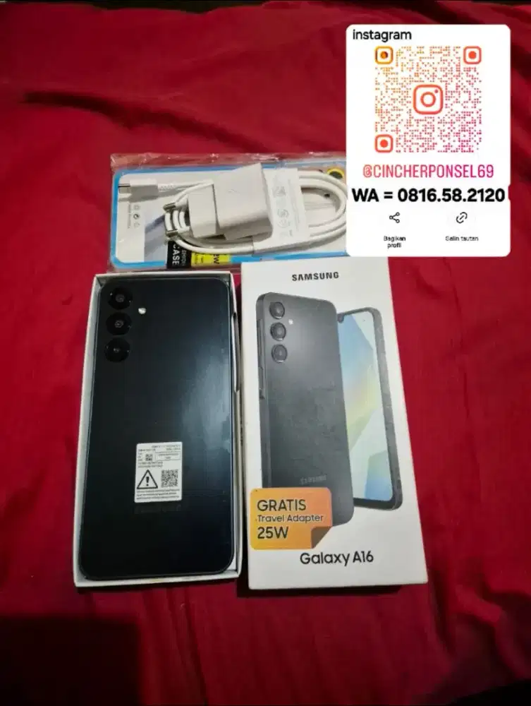 Jual hp SAMSUNG A16 8/128 istimewa grns resmi sampai agust 2026