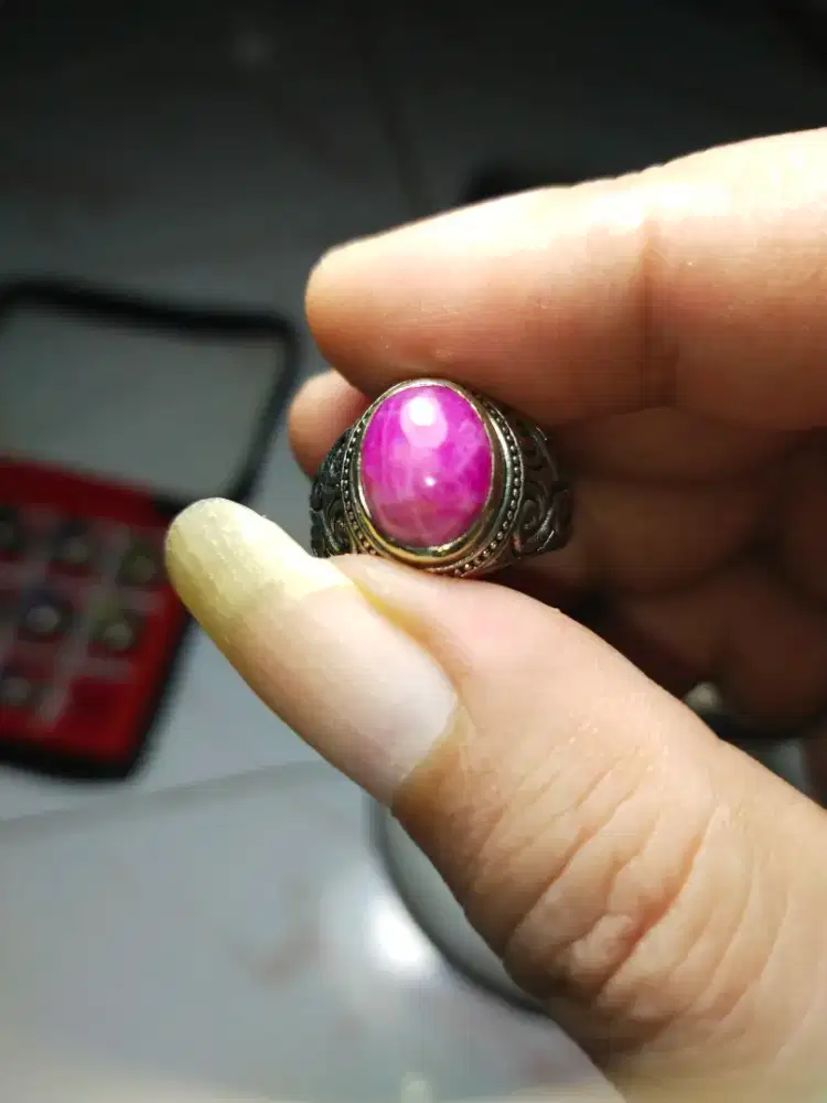 Cincin Natural Ruby Dim.12.6x10.3x6.6 Unik