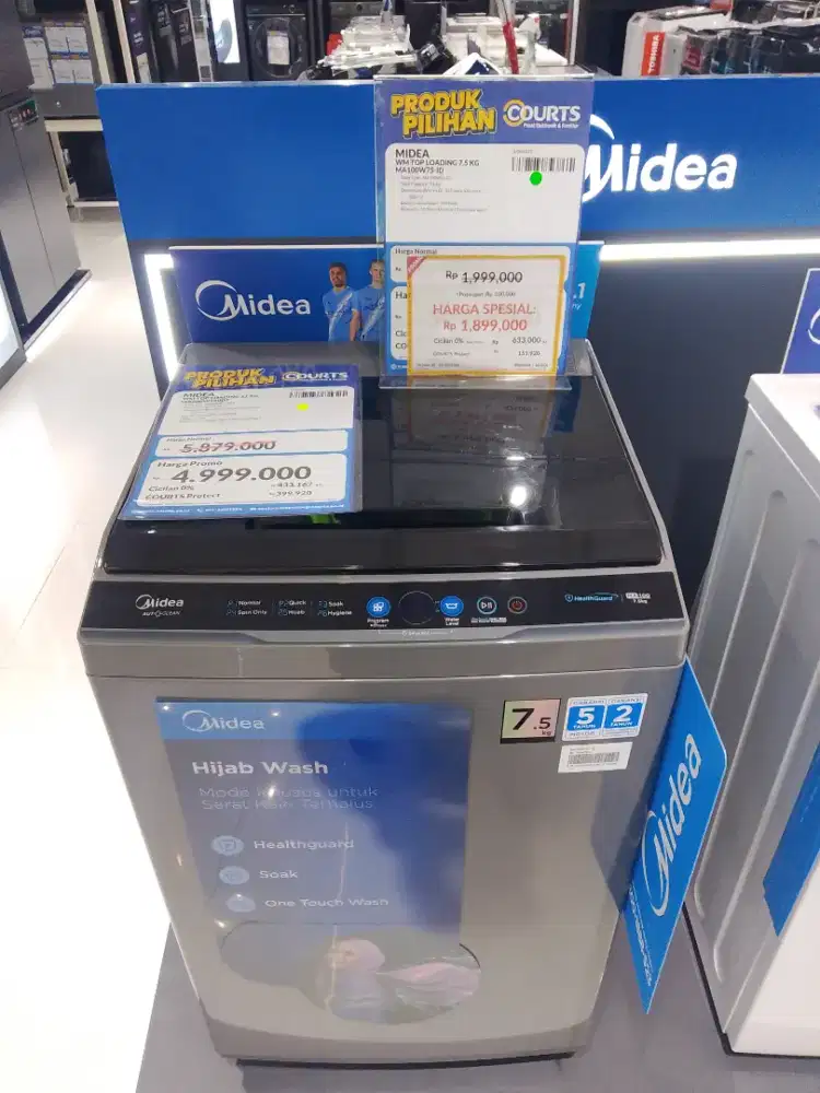 MIDEA WM TOP LOADING 7.5KG
