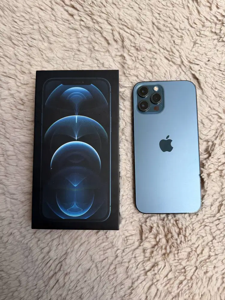 Iphone 12 Pro Max Pasific Blue 128GB, IBOX, Pemakaian Pribadi (Wanita)