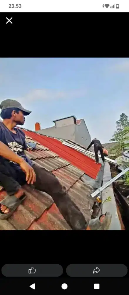 Perbaikan atap bocor, talang air dak rembes dan renovasi