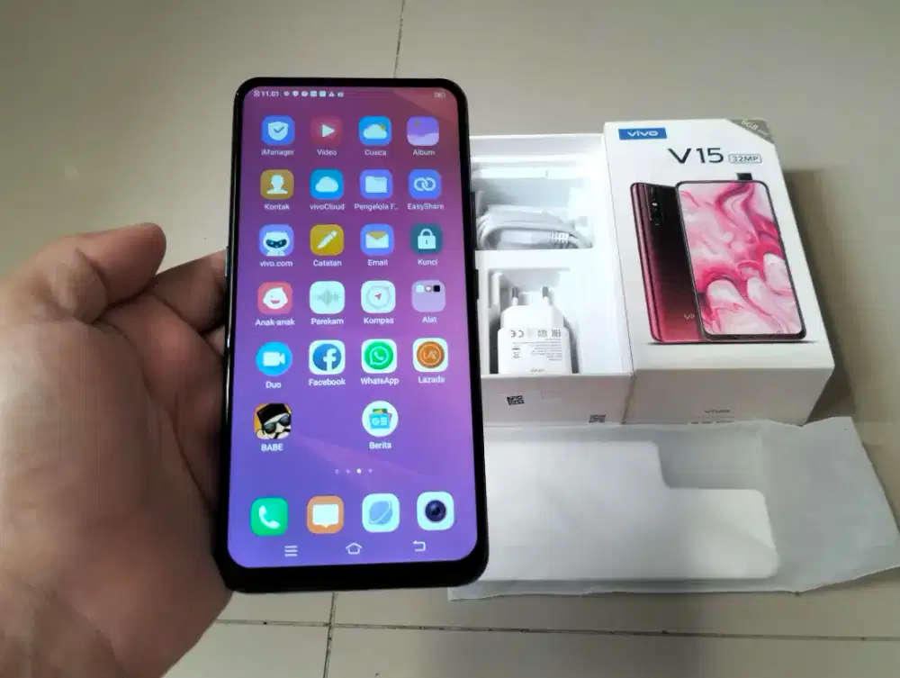 BU VIVO V15 RAM 6GB / 64GB 4G LTE 6.53in Finger Kamera Pop Up Os 11