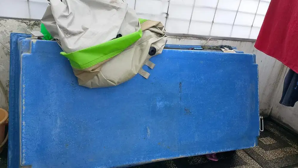 Kolam ikan fiber + filter media fiber