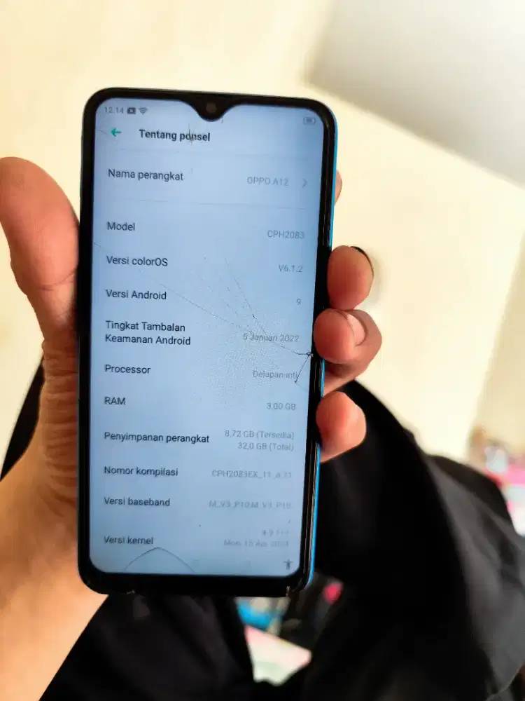 Hp Oppo A12 + casanya
