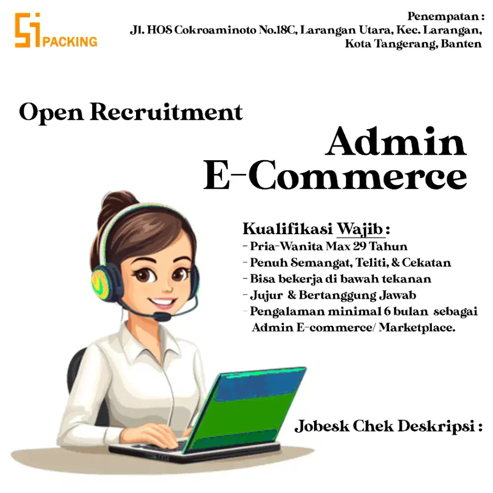 Lowongan Kerja Admin Marketplace E-Commerce