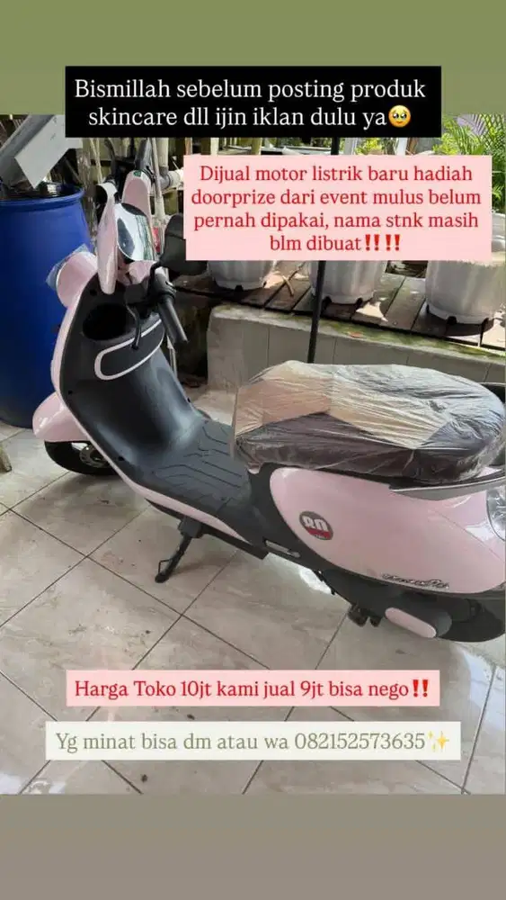 Dijual motor listrik uwinfly T80 masih baru mulus