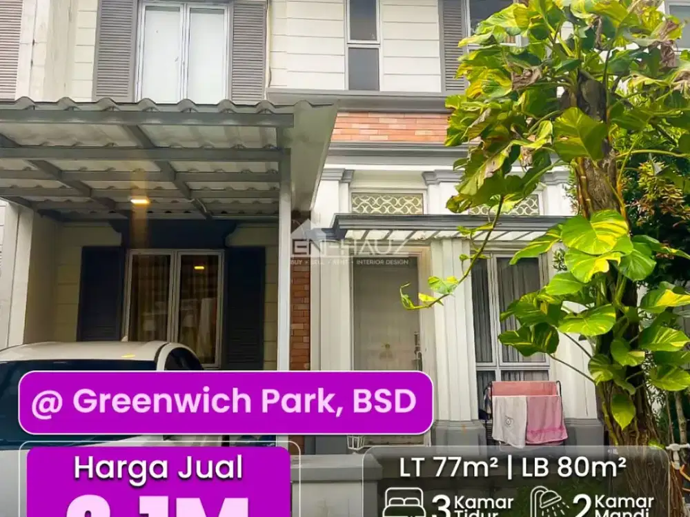(MT) DIJUAL RUMAH @GREENWICH PARK, BSD