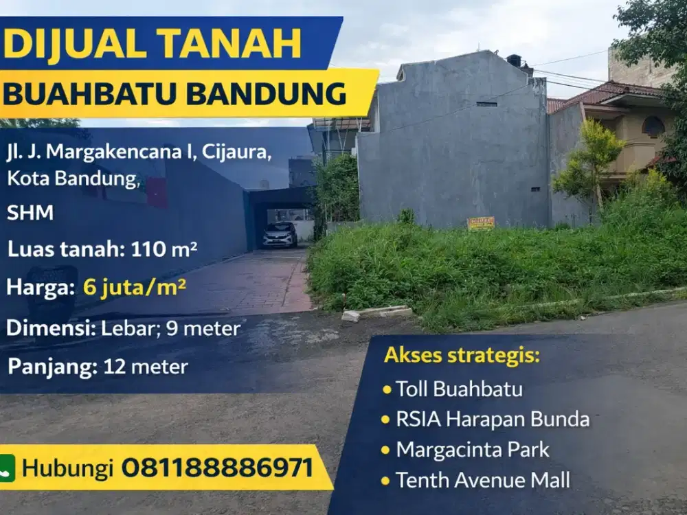 Tanah Matang Siap Bangun di Buahbatu – Lokasi Super Strategis!