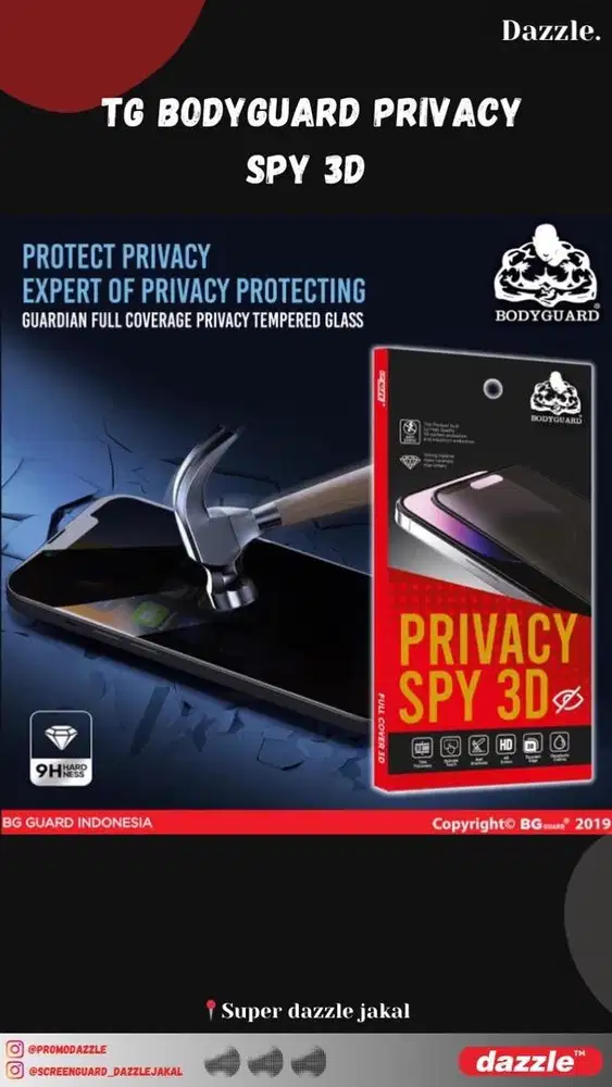 Tempered Glass Body Guard Anti spy