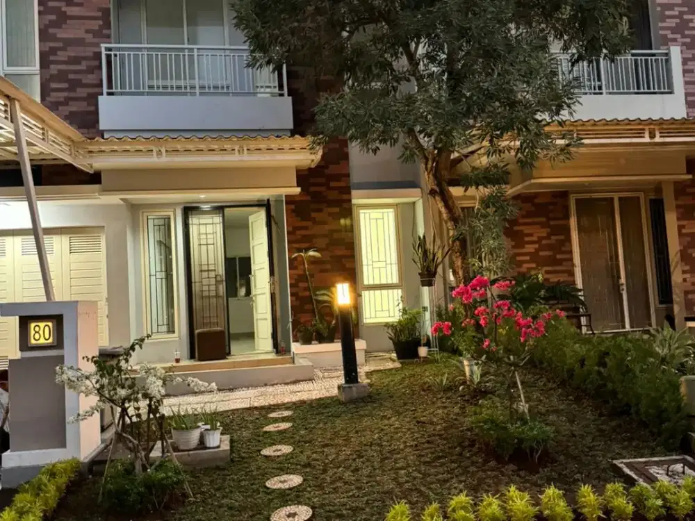 DISEWAKAN  Rumah Cluster  FARADAY (FRDU 5/80) @Scientia Summarecon Serpong, kondisi rapih & siap huni.