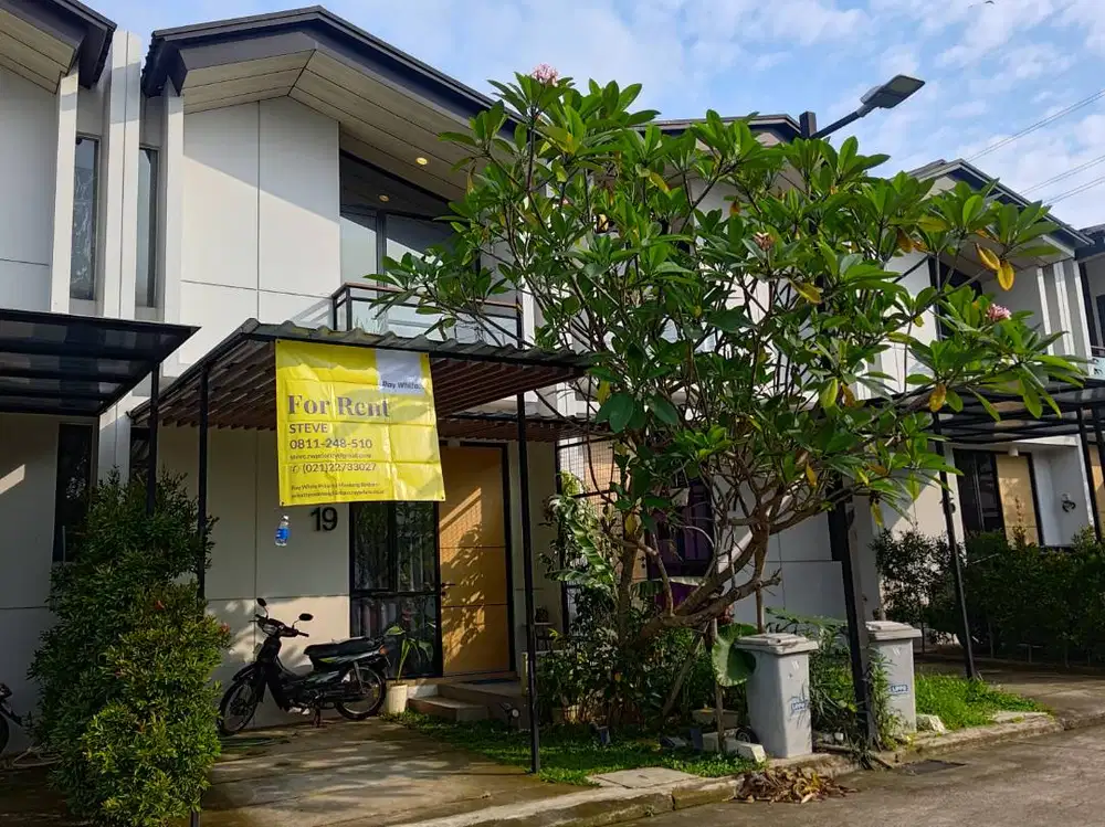 Disewakan rumah modern full furnished 2 lantai, tinggal bawa koper