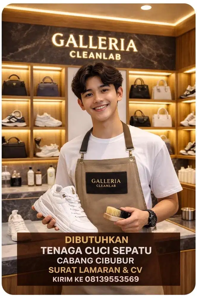 Di butuhkan Tenaga cuci sepatu