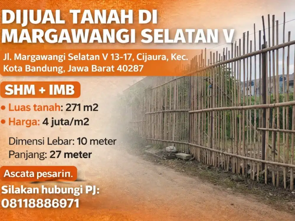 Aset Masa Depan di Buahbatu – Tanah Luas 271 m² Siap Dikembangkan!