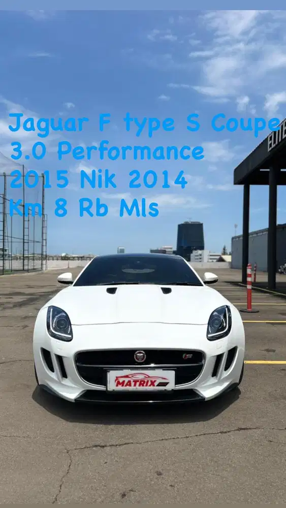 Jaguar F type S coupe performance 3.0 2015 nik14 white siap pakai