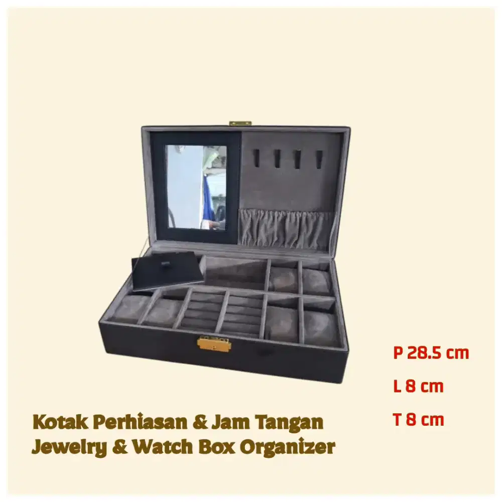 Kotak Perhiasan & Jam Tangan (Jewelry & Watch Box Organizer)