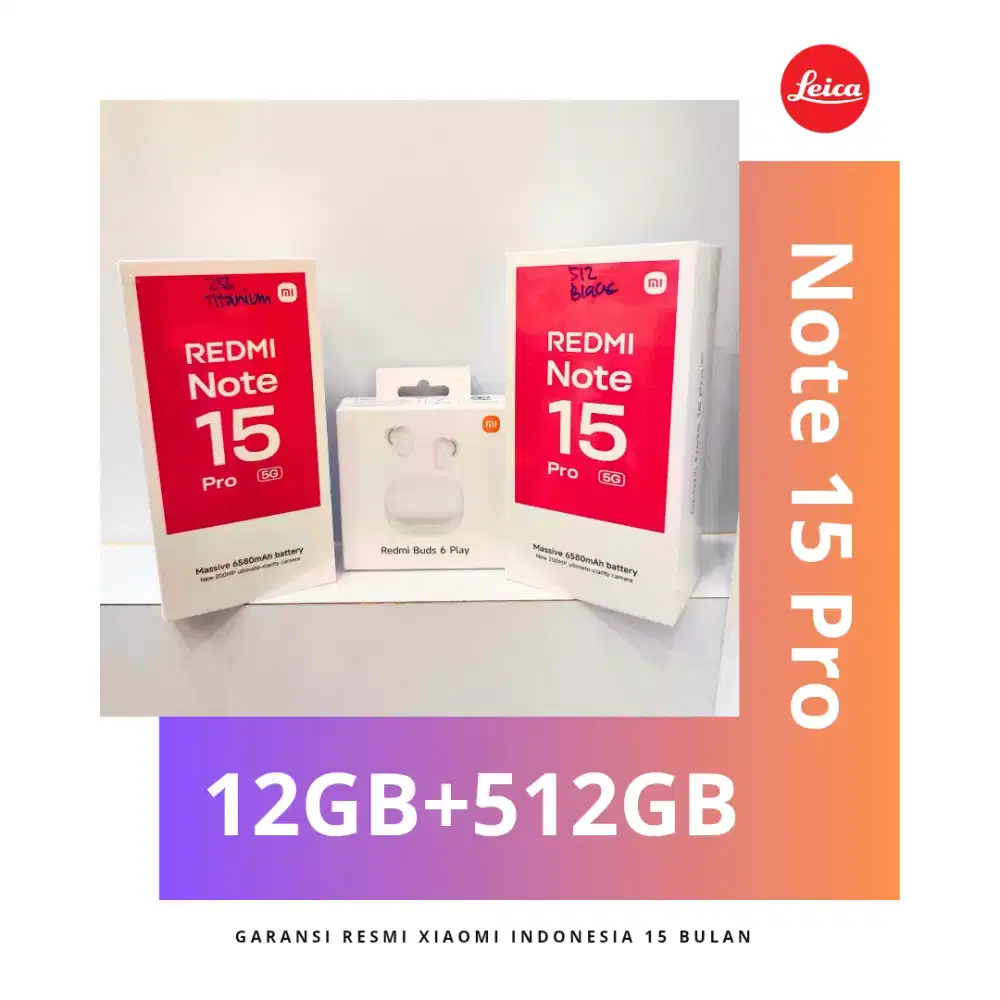 Redmi Note 15 Pro 5G 512GB Garansi Resmi