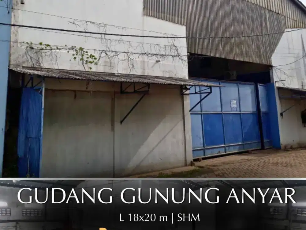 Dijual gudang gunung anyar