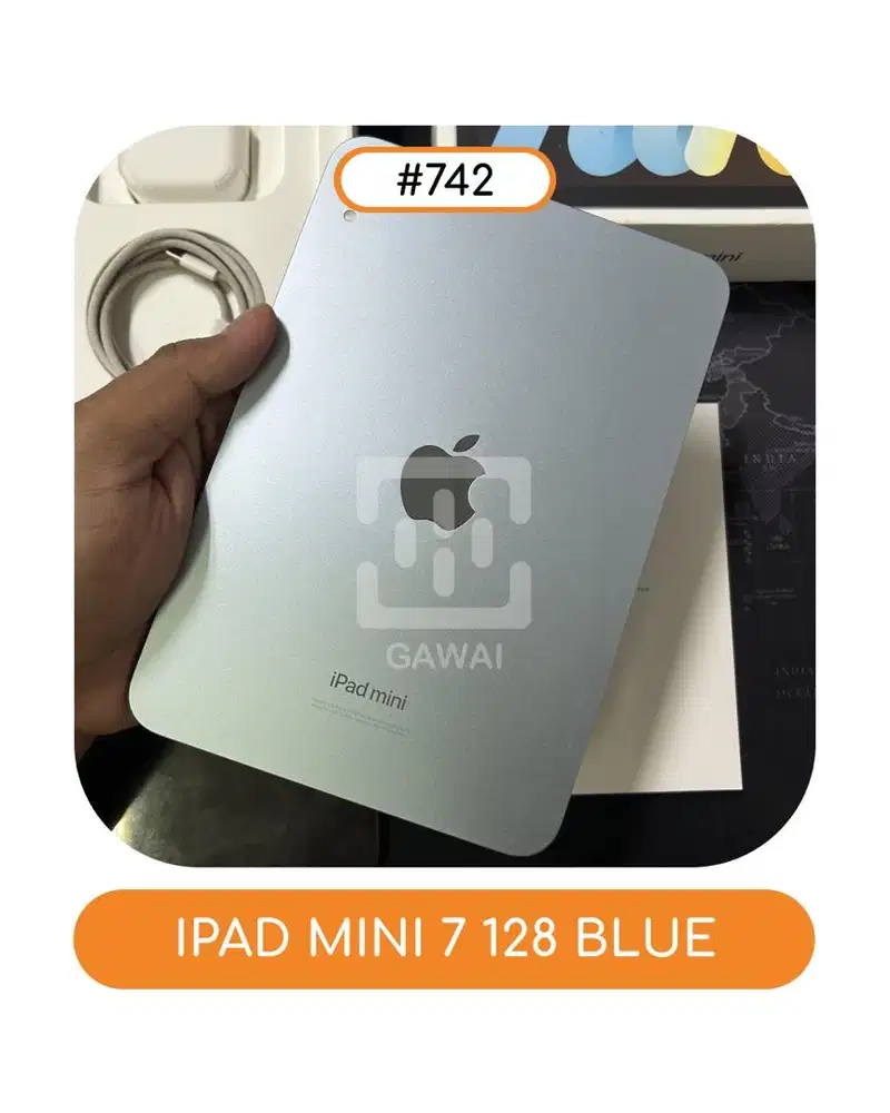 #742 Ipad Mini 7 Blue 128 Garansi 17 February 2026 BH 91%