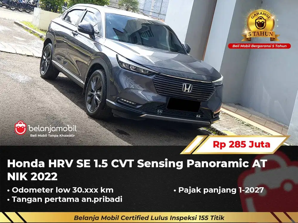 [ GARANSI 5TH ] Honda HRV HR-V HR V SE 1.5 Sensing Panoramic 2022/2023