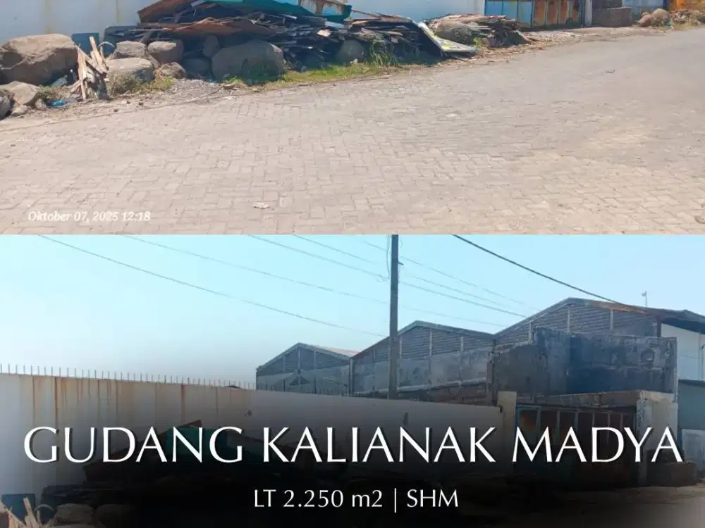 LELANG! Dijual Gudang hitung tanag kalianak madya