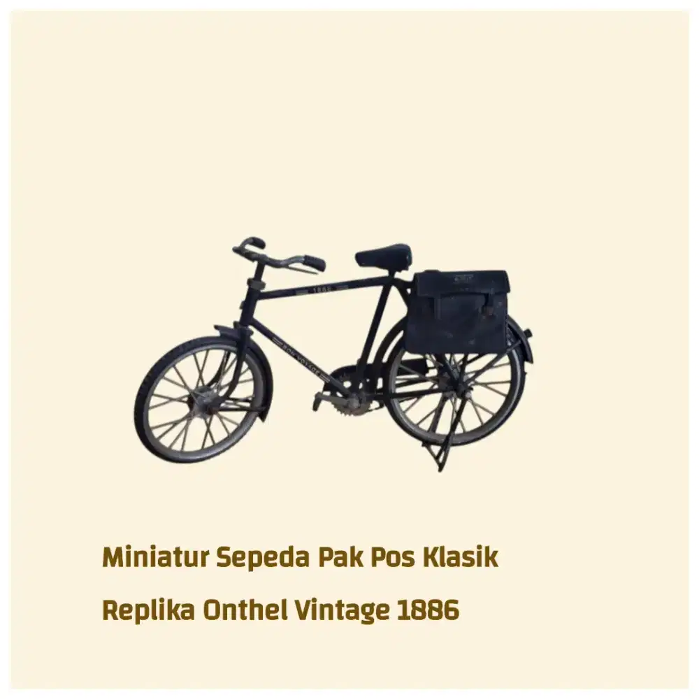 Miniatur Sepeda Pak Pos Klasik - Replika Onthel Vintage 1886