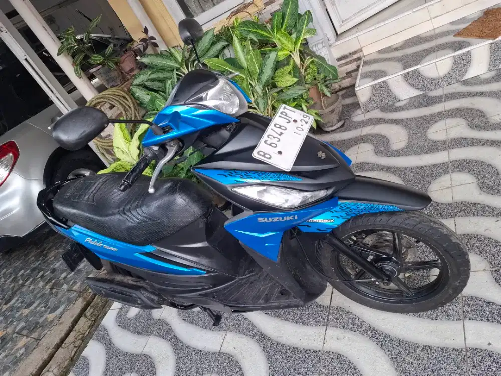 Suzuki Address plat Full biru