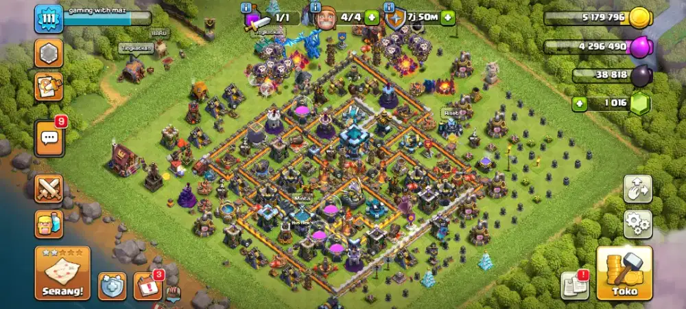 Akun Clash Of Clans Town Hall 13
