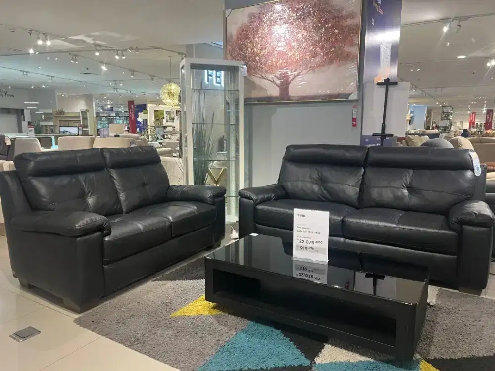Sofa set kulit murah