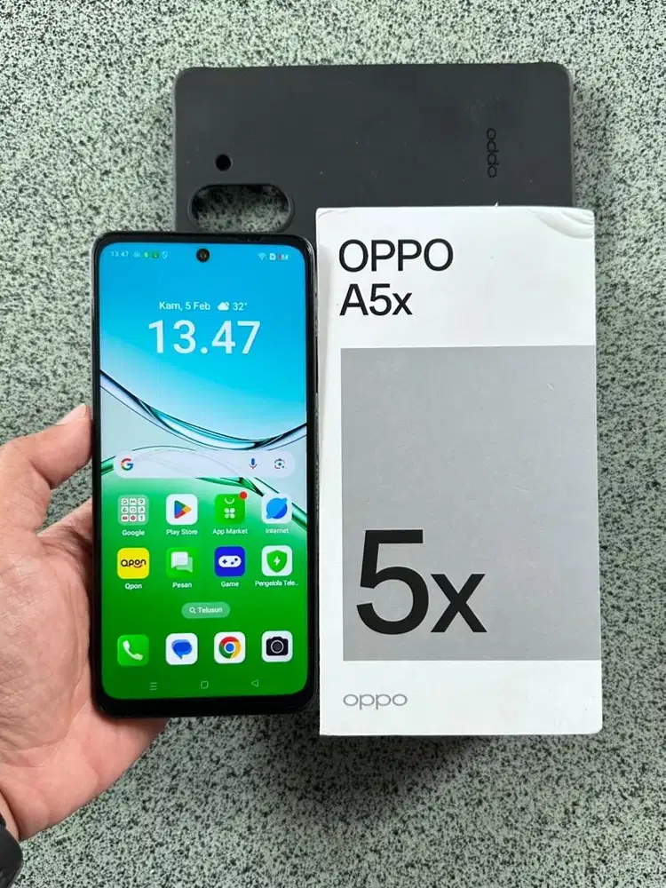 Oppo A5x ram 6+6/128 GB Fullset Garansi 11 bulan lagi