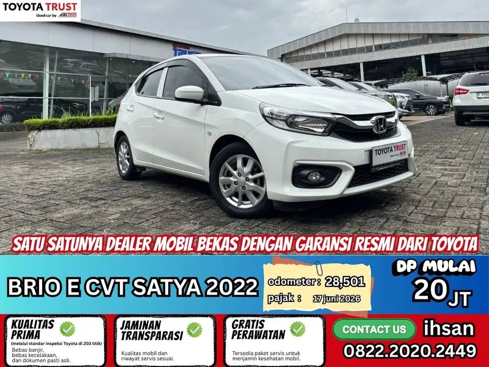 LOW KM HONDA BRIO SATYA 1.2 E AT 2022