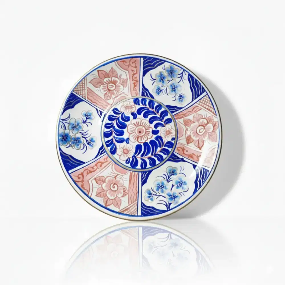PAJANGAN PIRING KERAMIK TERAKOTA IMARI JAPAN DESIGN
